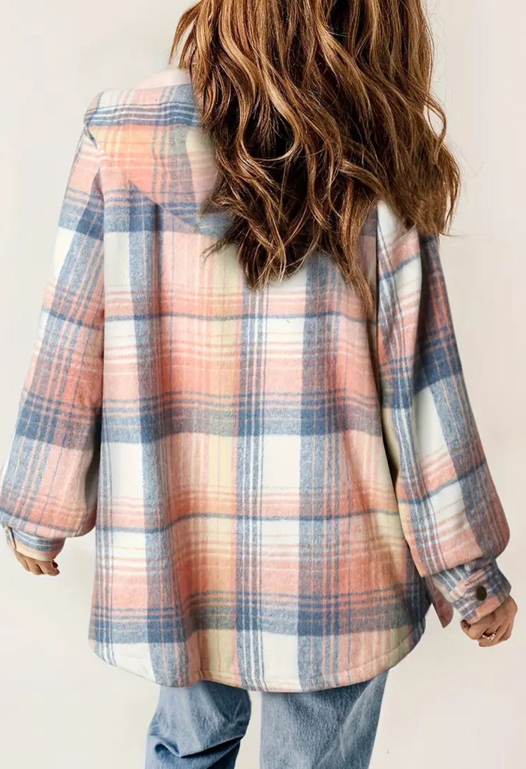 Fuzzy Flannel Hoodie