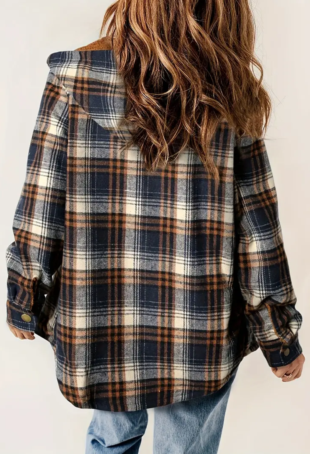 Fuzzy Flannel Hoodie